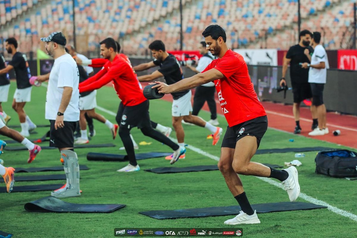 مران منتخب مصر الأول قبل مواجهتي جيبوتي وغينيا بيساو