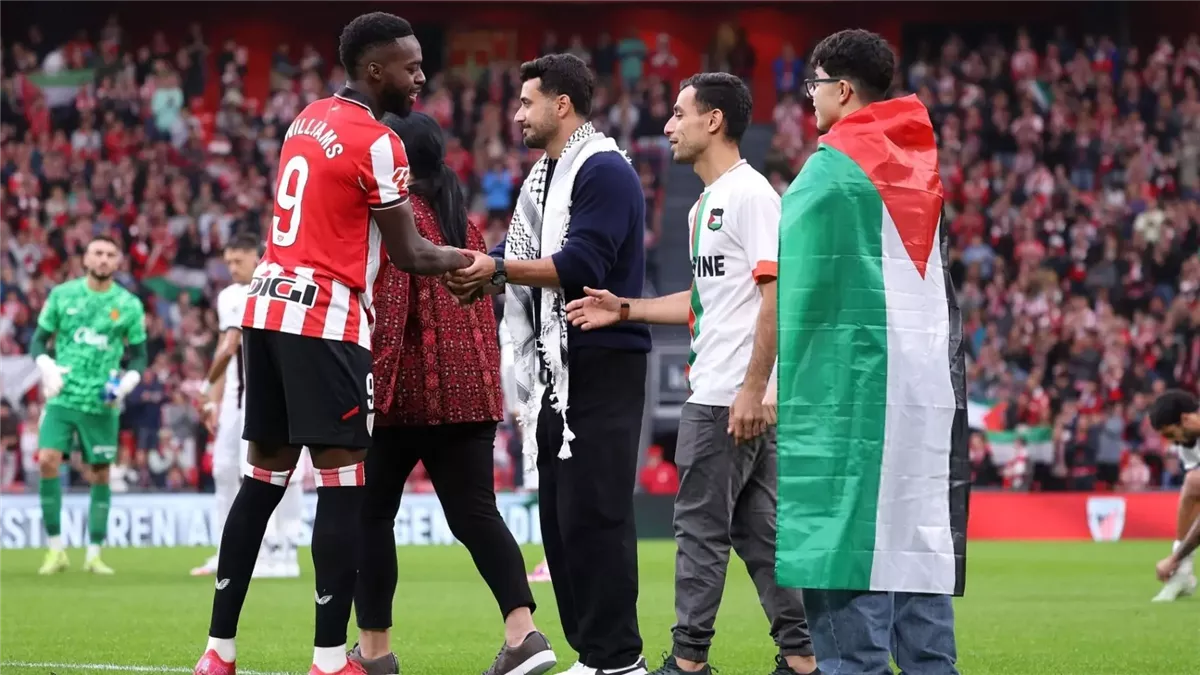 أتلتيك بلباو يكرم لاجئين غزة 