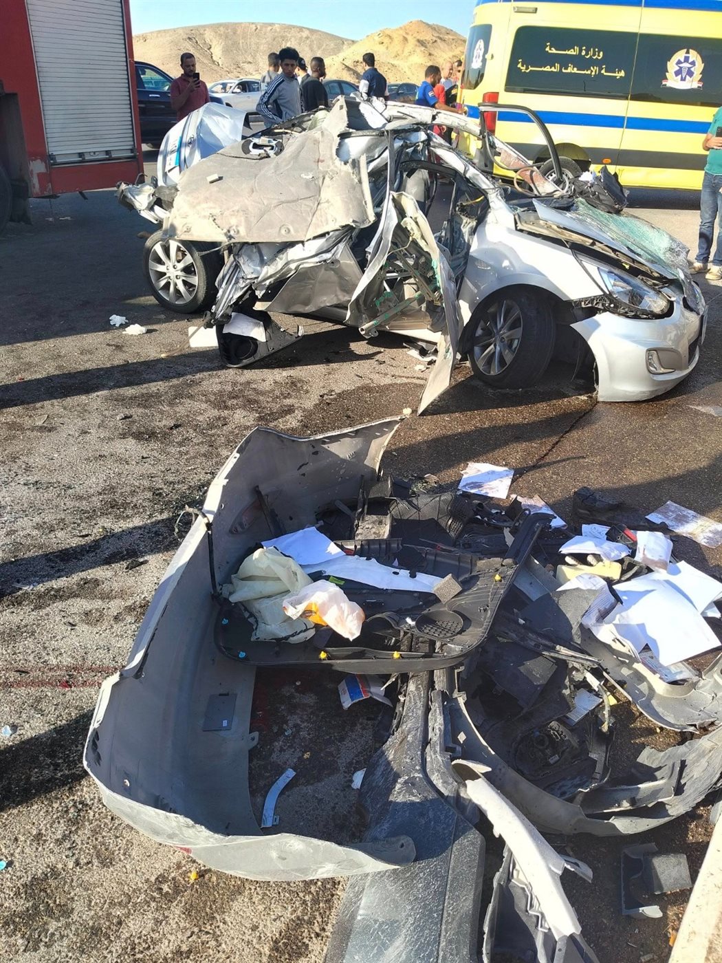 حادث تصادم بالتجمع الخامس