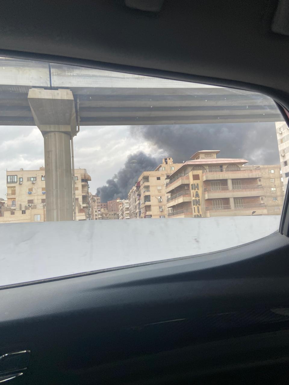 حريق في شارع المرسيدس بالحرفيين