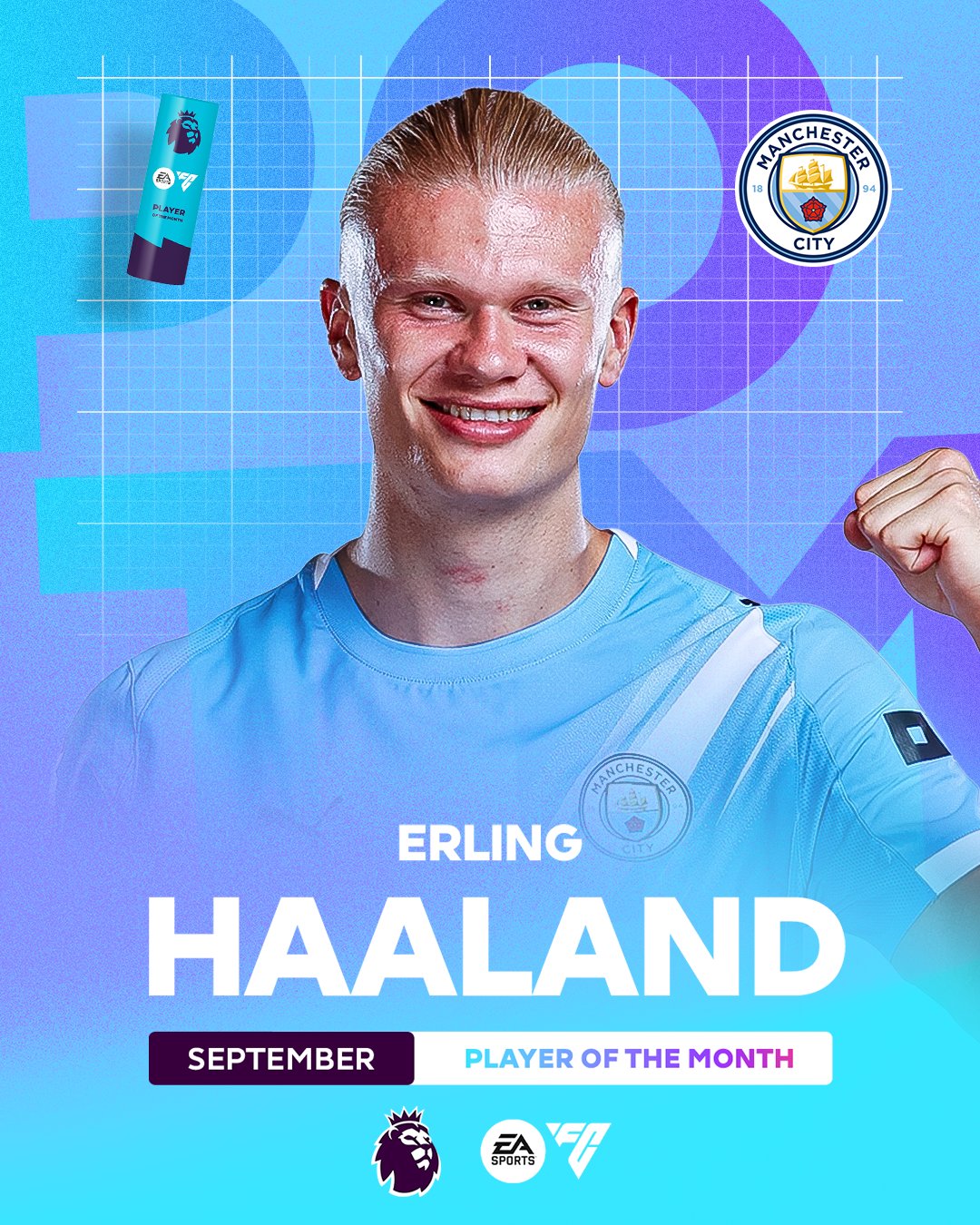 تتويج هالاند بجائزة لاعب شهر سبتمبر في الدوري الإنجليزي