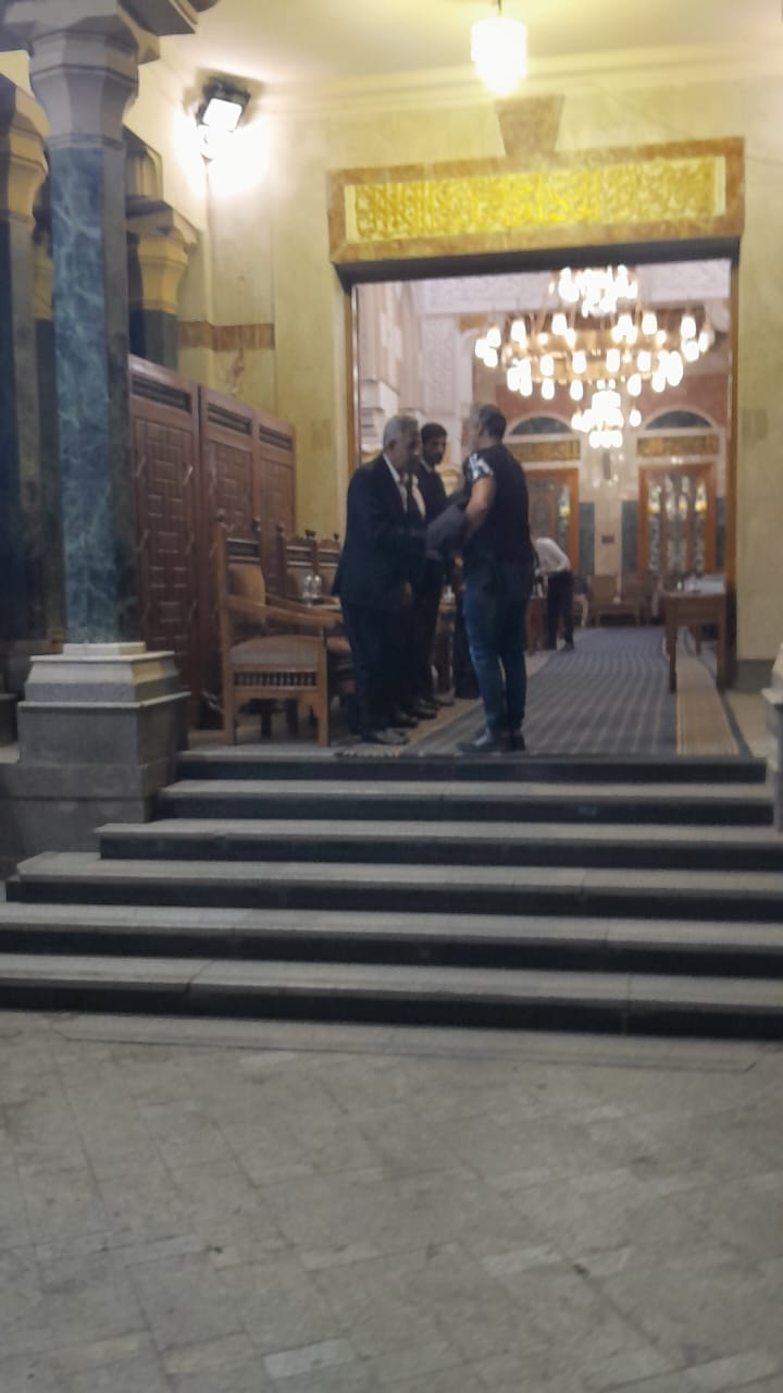 أشرف زكي وإيهاب فهمي في عزاء عمرو دوارة 