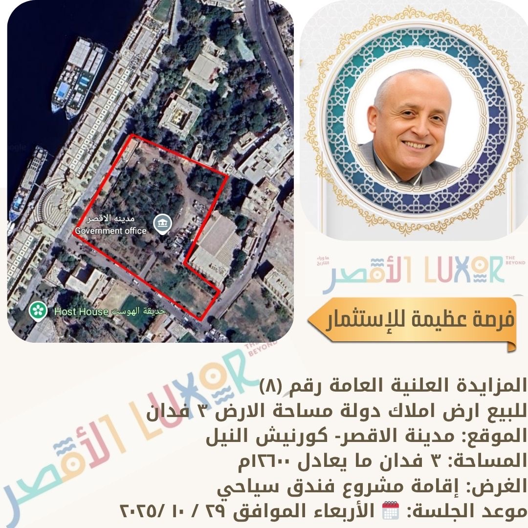 الأقصر تطرح أراضي للاستثمار 