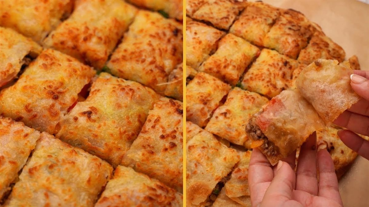 طريقة عمل فطيرة بالسجق بمكونات بسيطة