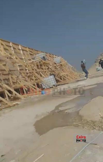 مشاهد صادمة لفتح خزانات مياه داخل منطقة آثار سقارة