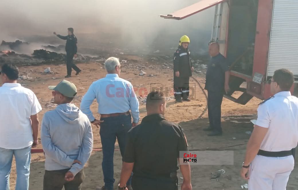 حريق منطقة الشادوف ببورسعيد 