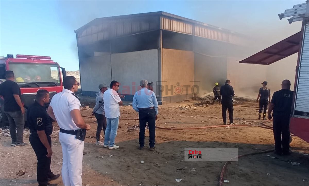 حريق منطقة الشادوف ببورسعيد 