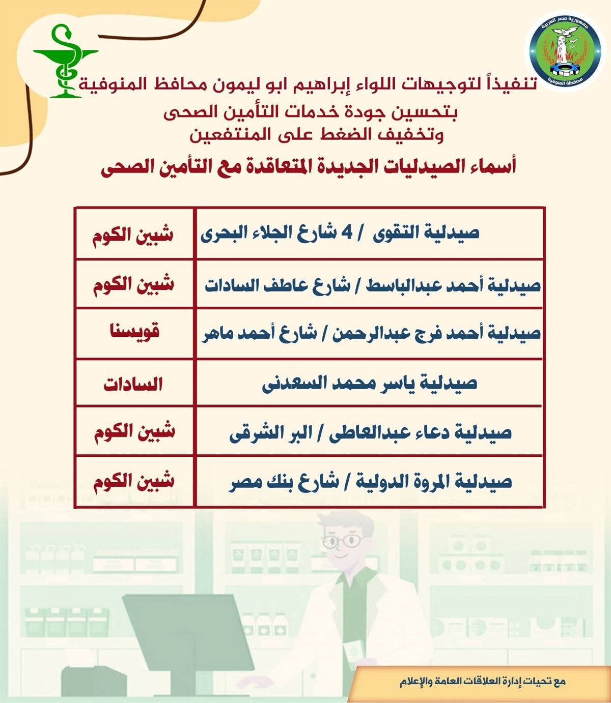 الصيدليات الجديدة 