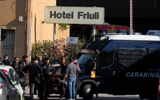 <strong>فندق المنتخب الإسرائيلي في إيطاليا</strong>