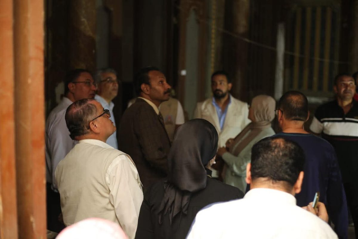 لجنة من الآثار تعاين مشروع ترميم قصر محمد بك الشناوي بمدينة المنصورة