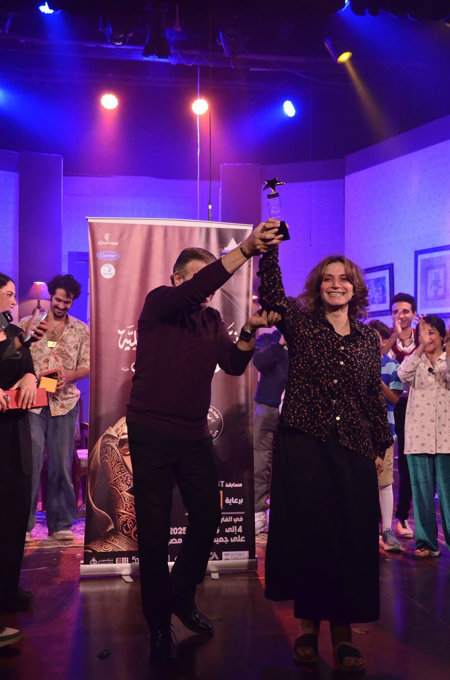 لقطات من العرض الأخير لمهرجان نقابة المهن التمثيلية للمسرح المصري