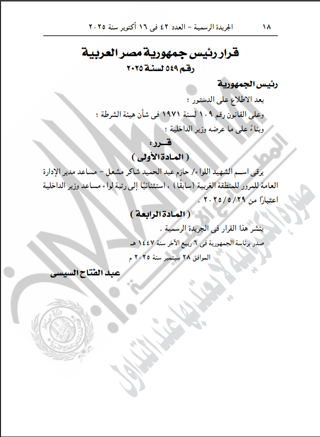 نص القرار الصادر