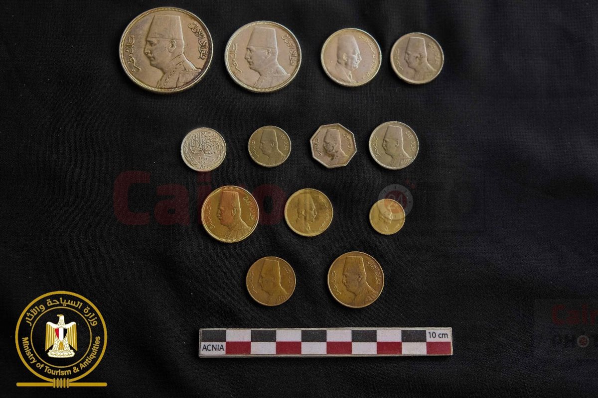 العملات الأثرية المكتشفة 