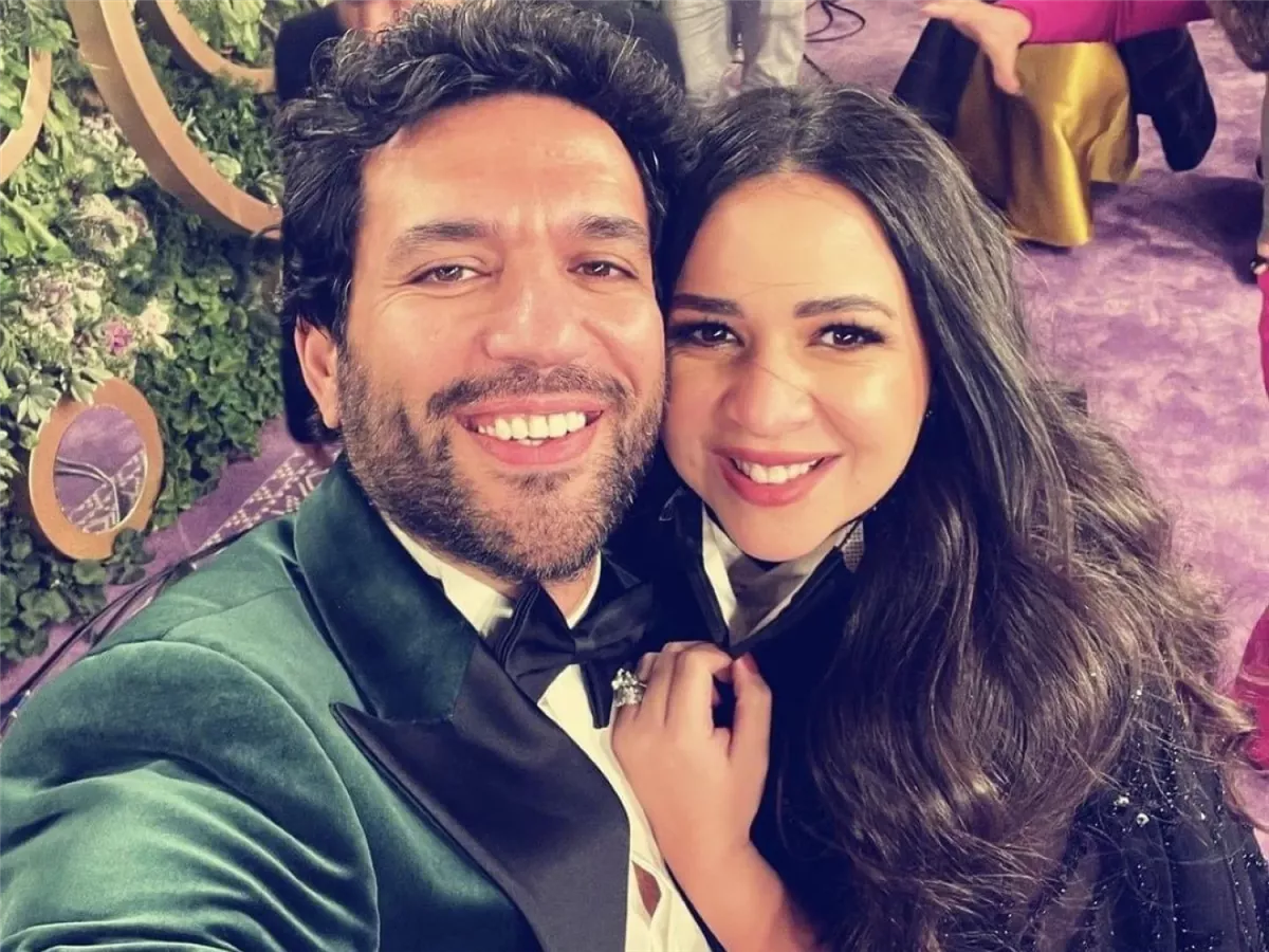 تفاصيل غياب إيمي سميرغانم عن مهجان الجونة.. حسن الرداد يجيب