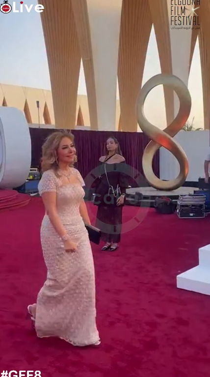 عمرو منسي ولميس الحديدي أول الحضور في حفل افتتاح الدورة الثامنة من مهرجان الجونة السينمائي