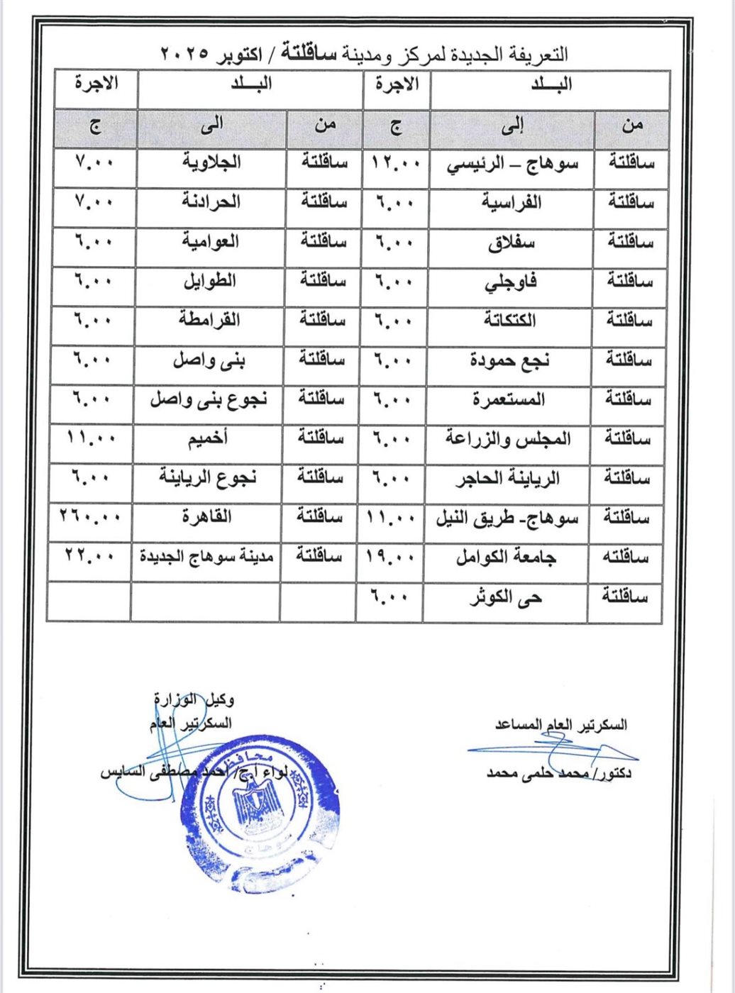 تعديل تعريفة الركوب لسيارات الأجرة