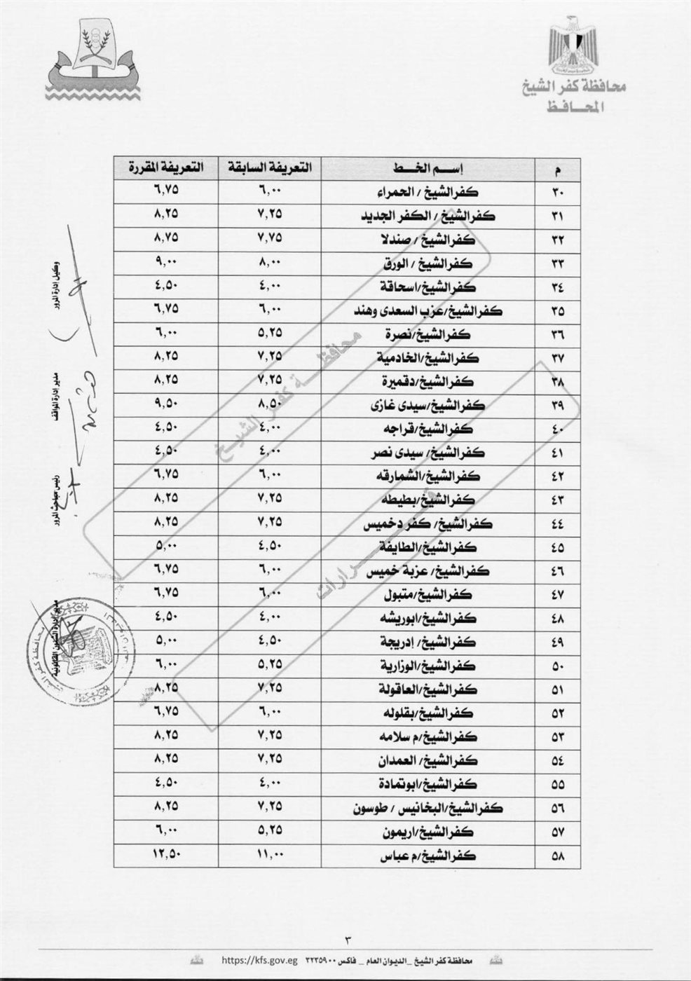 تعريفة الركوب الجديدة