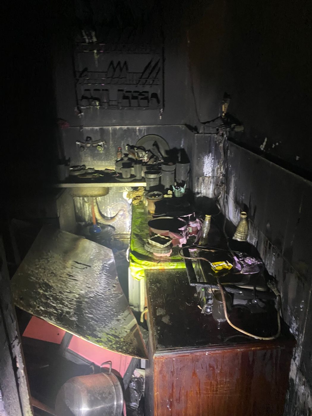 حريق شقة بالسلام