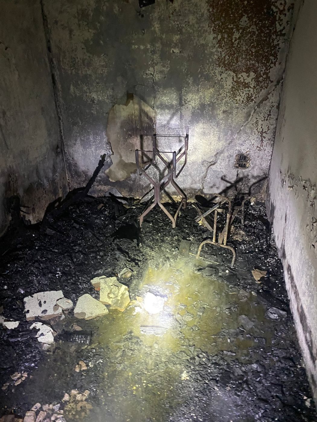 حريق شقة بالسلام