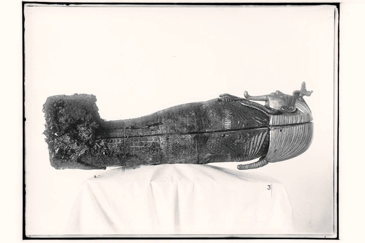  سلبيات زجاجية توضح الأثاث الجنائزي للملك الذهبي توت عنخ آمون 