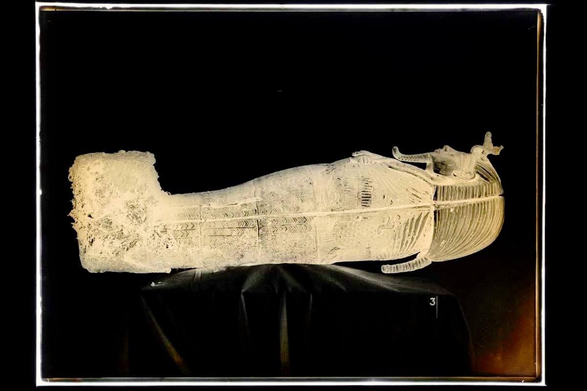  سلبيات زجاجية توضح الأثاث الجنائزي للملك الذهبي توت عنخ آمون 