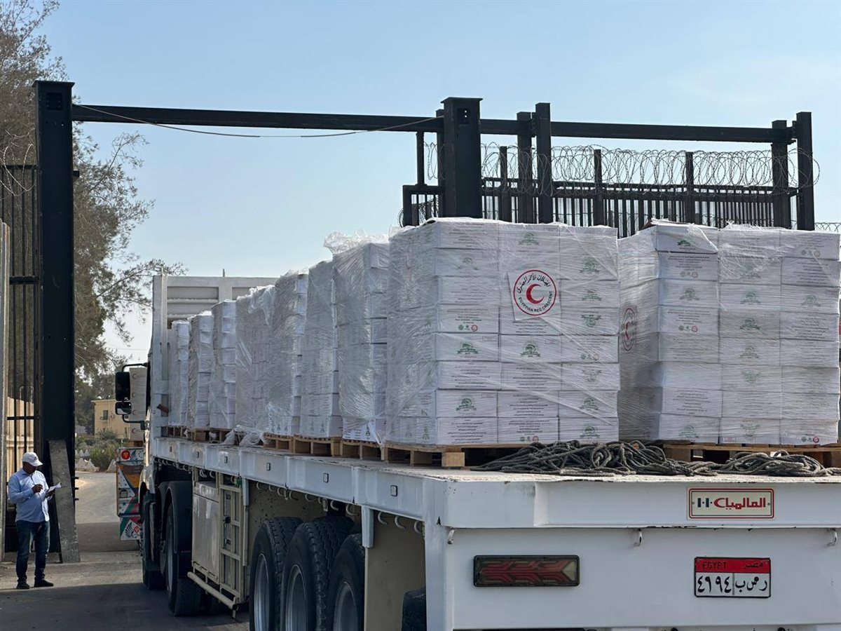 مساعدات الهلال الأحمر المصري 