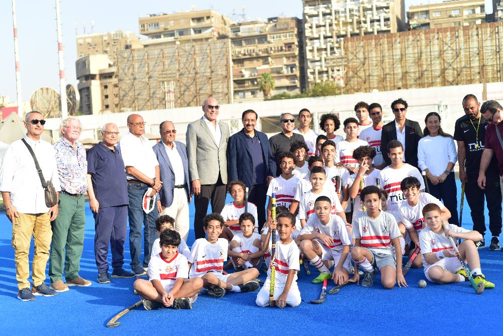 <strong>افتتاح ملعب الهوكي الجديد في نادي الزمالك </strong>