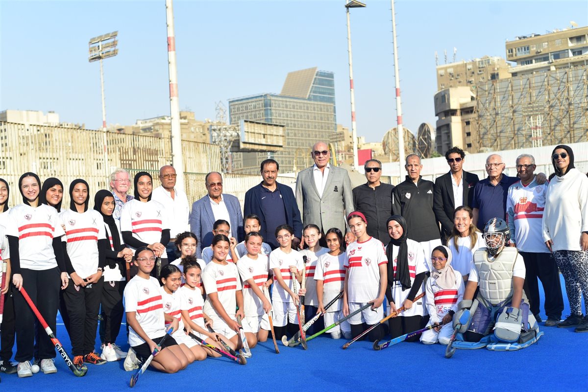 <strong>افتتاح ملعب الهوكي الجديد في نادي الزمالك </strong>