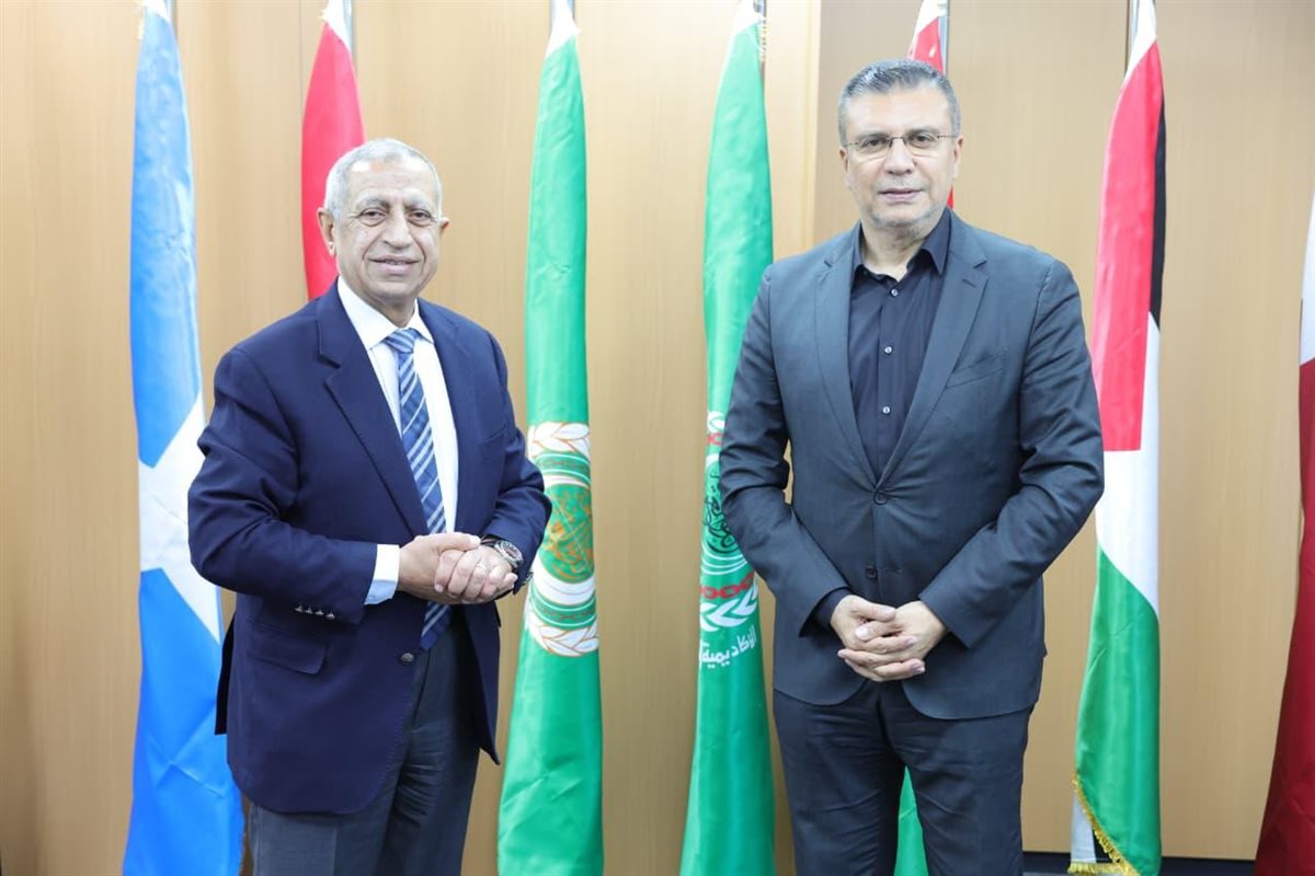 <strong>عمرو الليثي يلتقي رئيس الأكاديمية العربية</strong>