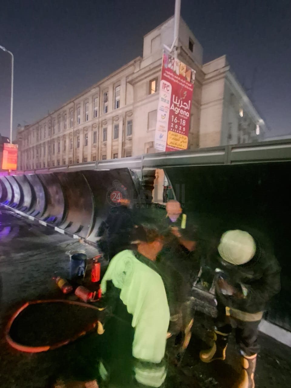 حريق أعلى كوبري أكتوبر 