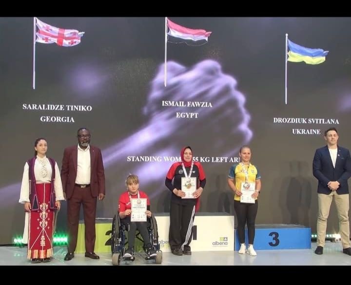 بطلة العالم في مصارعة الذراعين لذوي الهمم