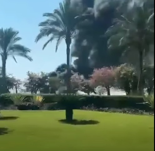 حريق  في مخازن بمنطقة التجمع الأول والحماية المدنية تحاول السيطرة