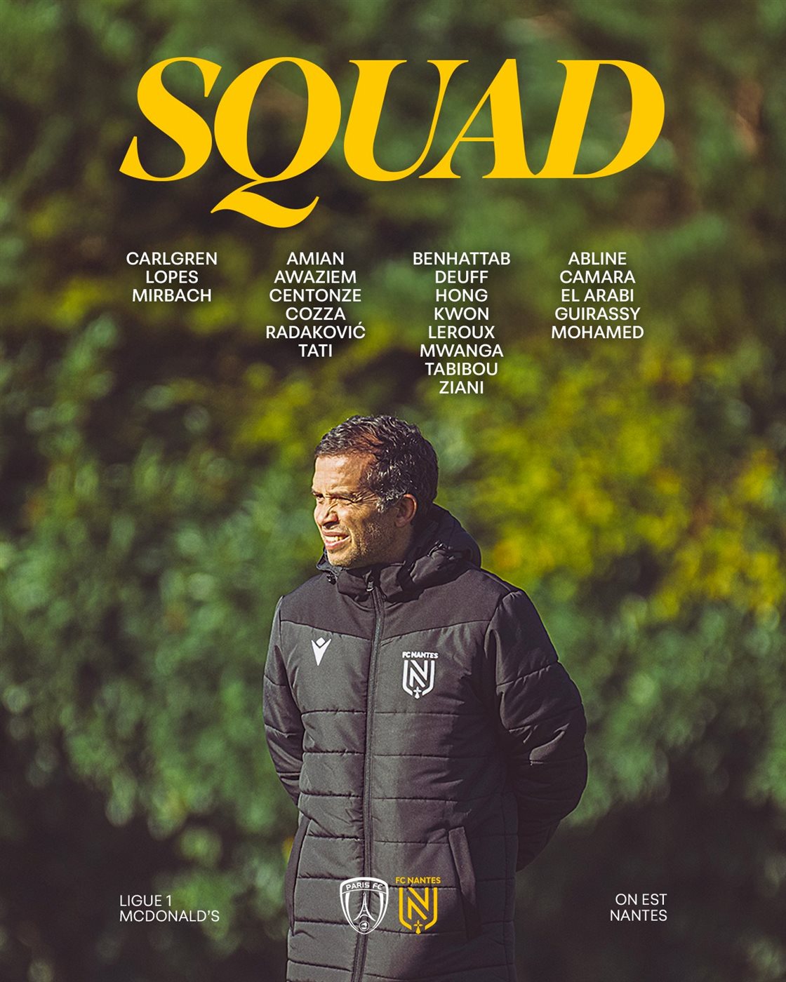 قائمة نانت في مباراة باريس إف سي