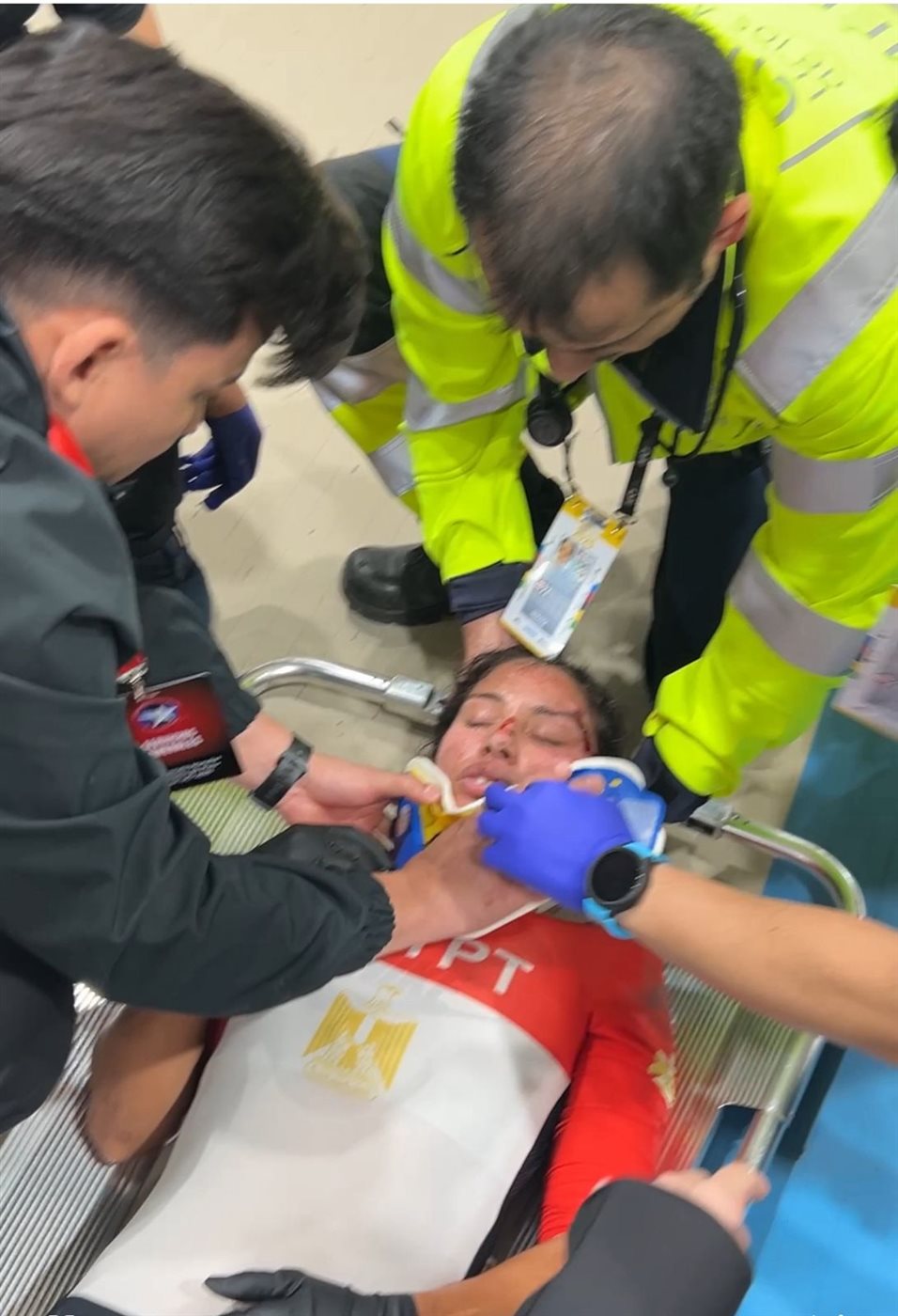 إصابة  ابتسام زايد