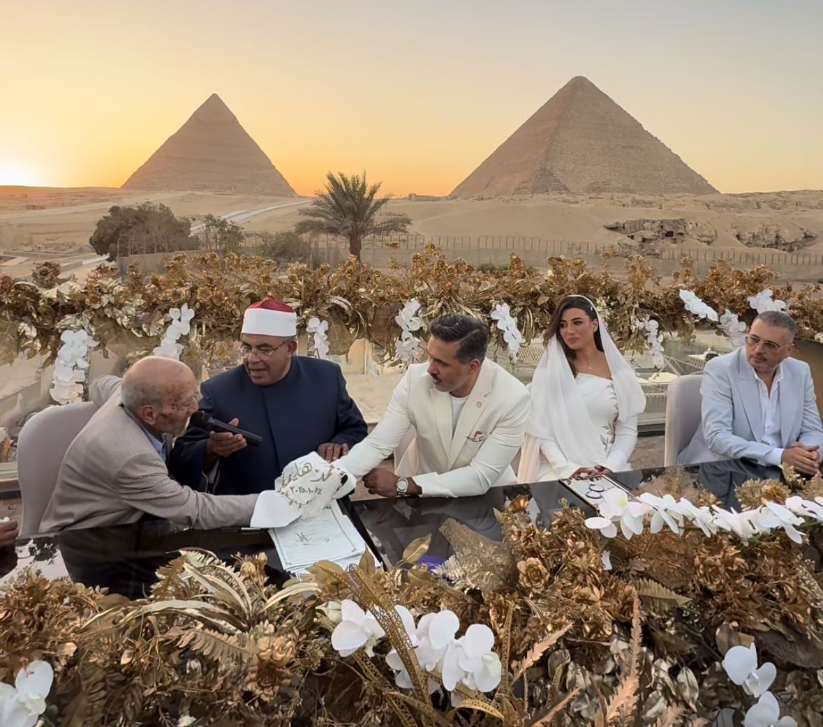 عقد قران المطربة هايدي موسى على المذيع محمد غانم|صور