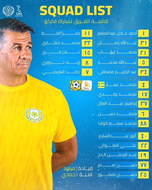 <strong>قائمة الإسماعيلي الرسمية لمواجهة فاركو</strong>