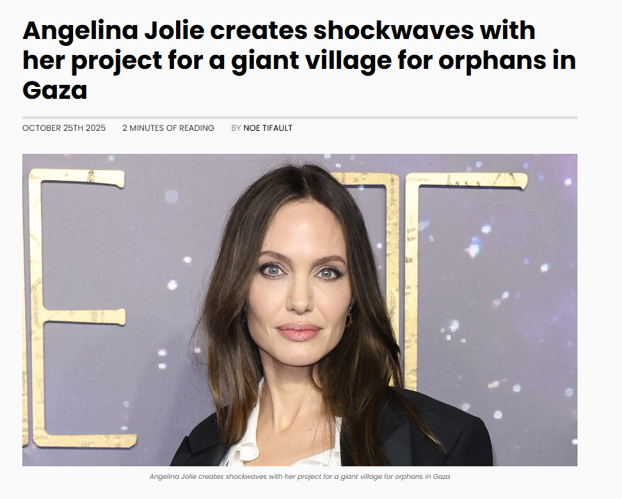 أنجلينا جولي تعتزم إنشاء قرية إغاثة للأطفال الأيتام في غزة