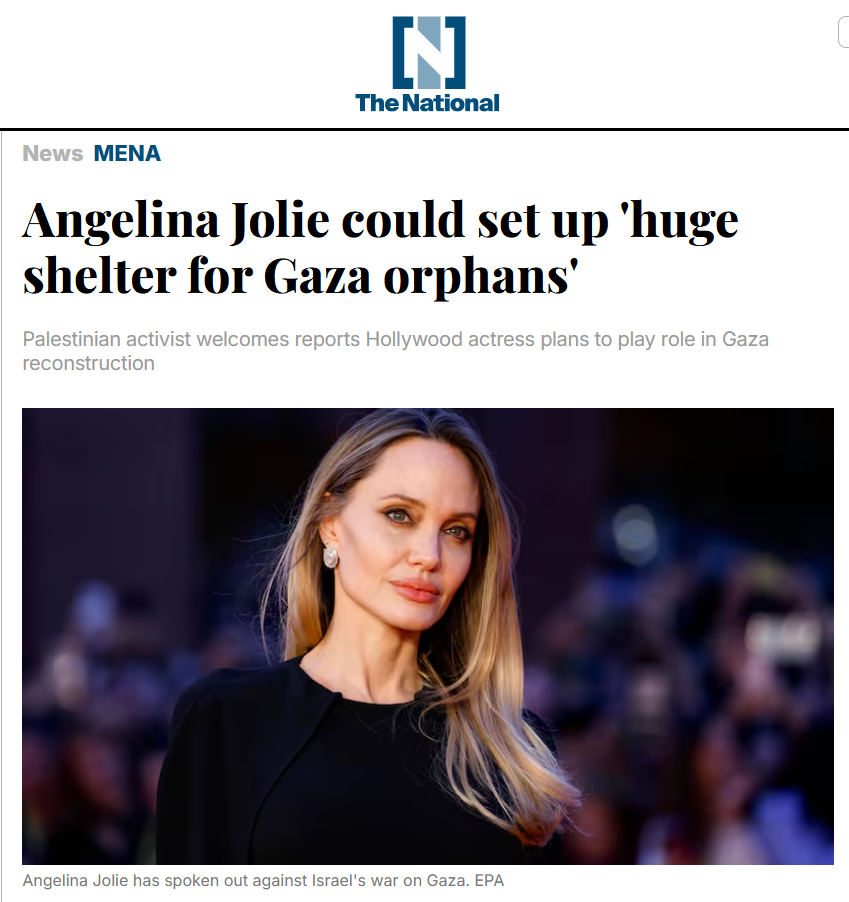 أنجلينا جولي تعتزم إنشاء قرية إغاثة للأطفال الأيتام في غزة