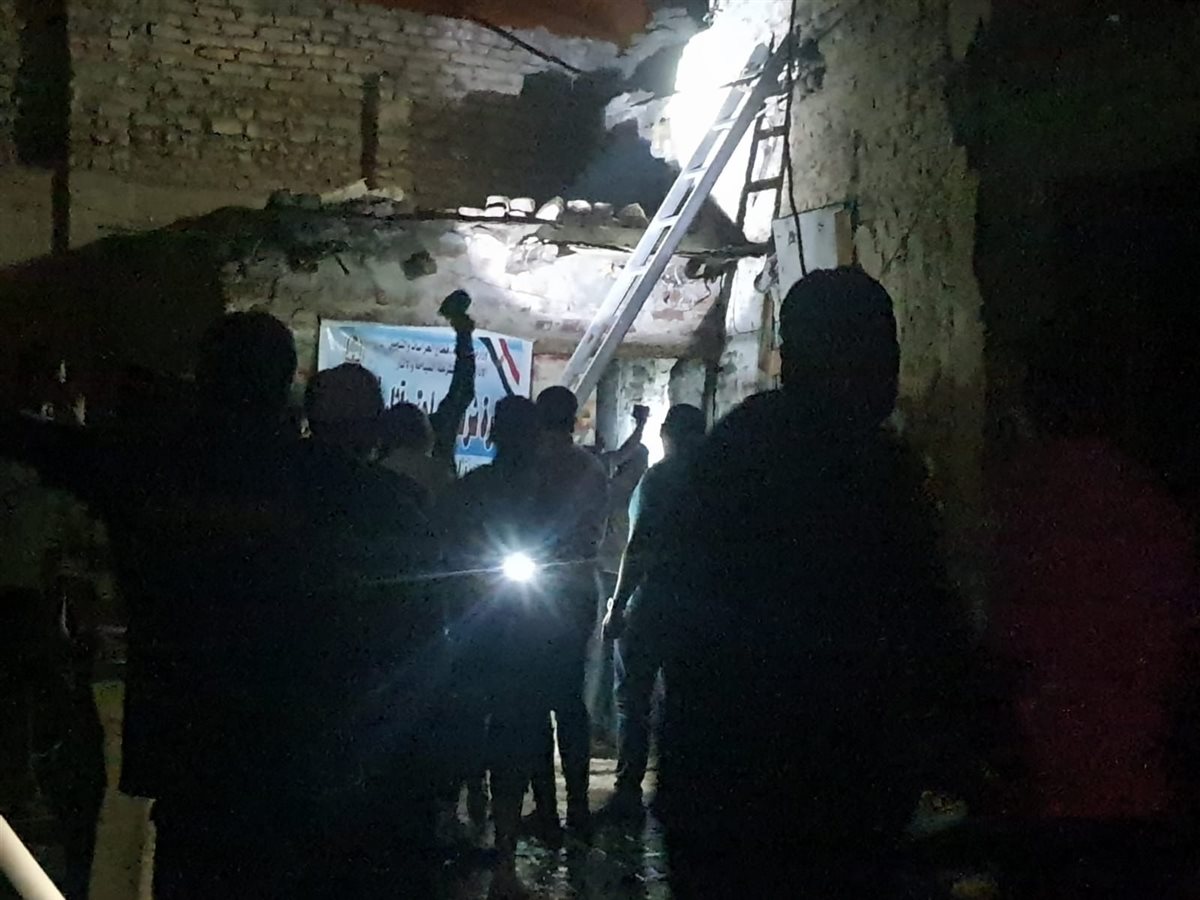 حريق في منزل بالطوب اللبن في الأقصر 