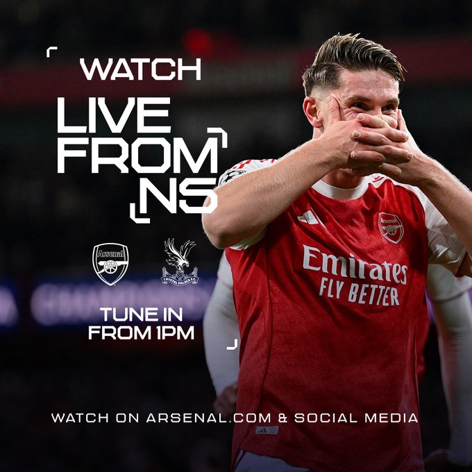 مشاهدة مباراة أرسنال وكريستال بالاس بث مباشر