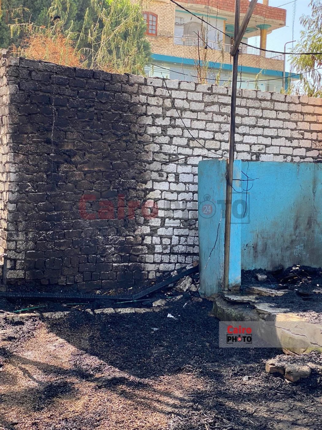 حريق هائل يلتهم كافتيريا بالأقصر