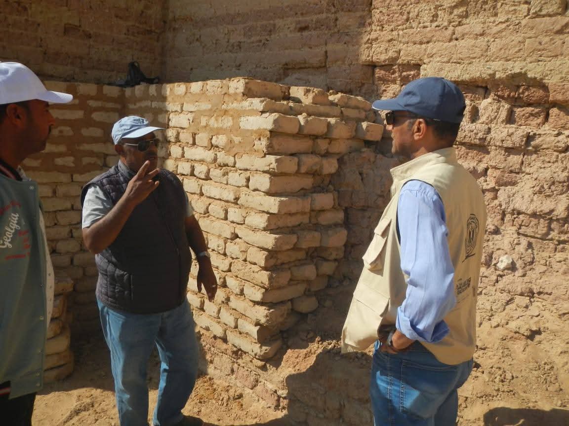 أعمال المسح الأثري والترميمات لمنطقة الدير الاثرية