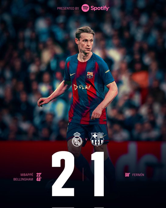 نتيجة مباراة برشلونة وريال مدريد