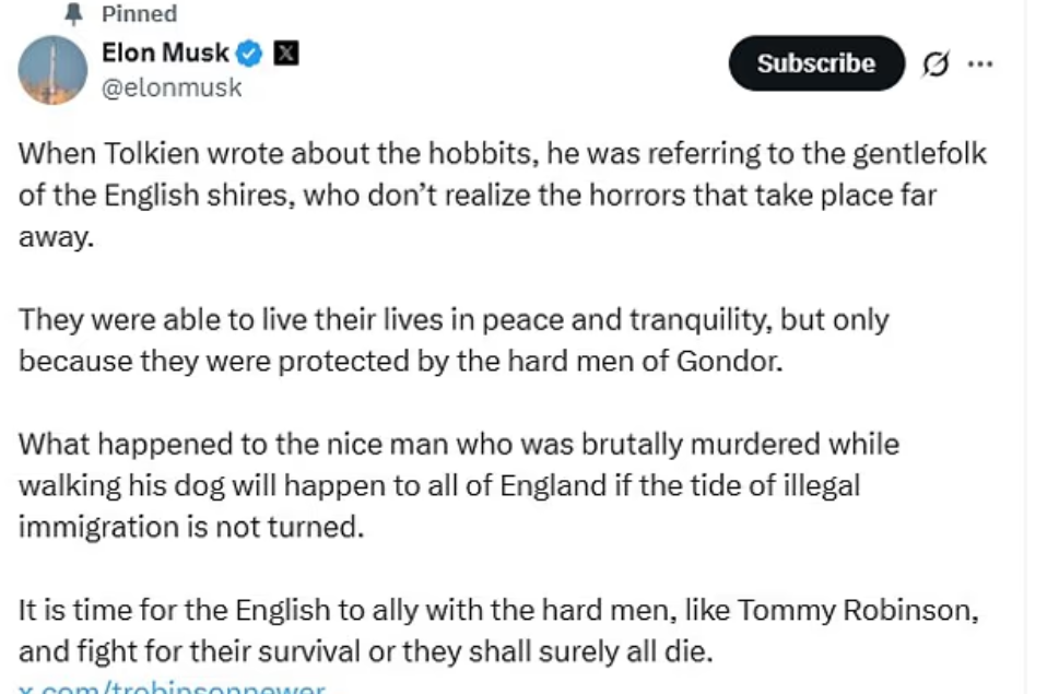 تغريدة إيلون ماسك 