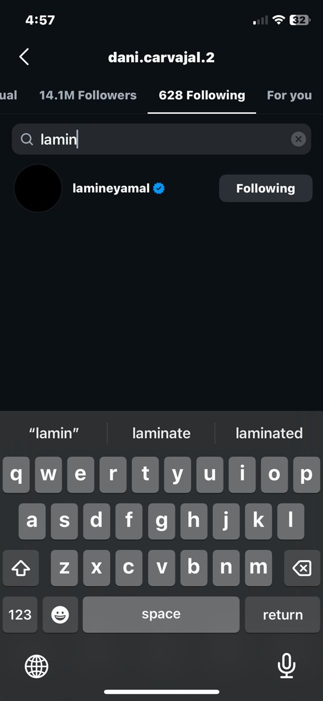 داني كارفاخال قائد ريال مدريد يعود ويتابع لامين يامال عبر إنستجرام