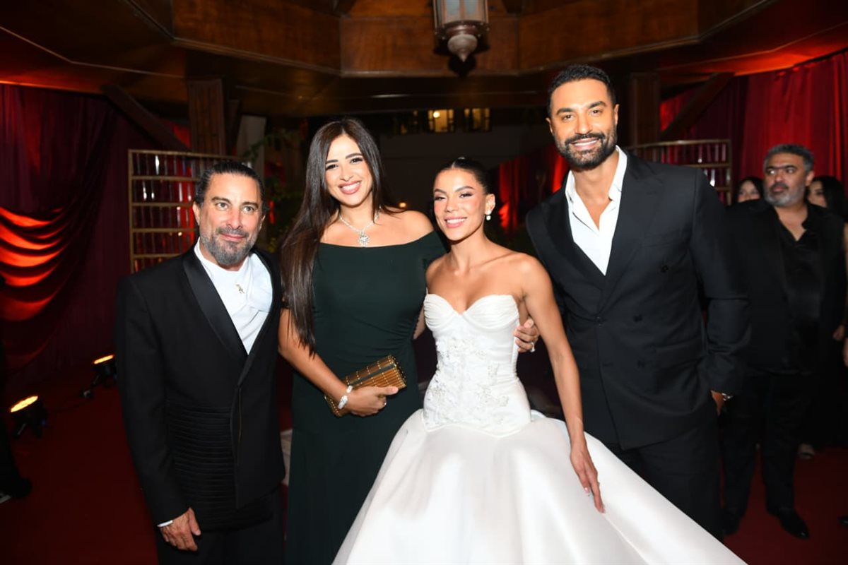 <strong>نجوم الفن في حفل زفاف المخرج هادي الباجوري وهايدي خالد</strong>