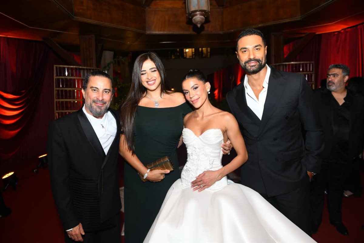 <strong>نجوم الفن في حفل زفاف المخرج هادي الباجوري وهايدي خالد</strong>