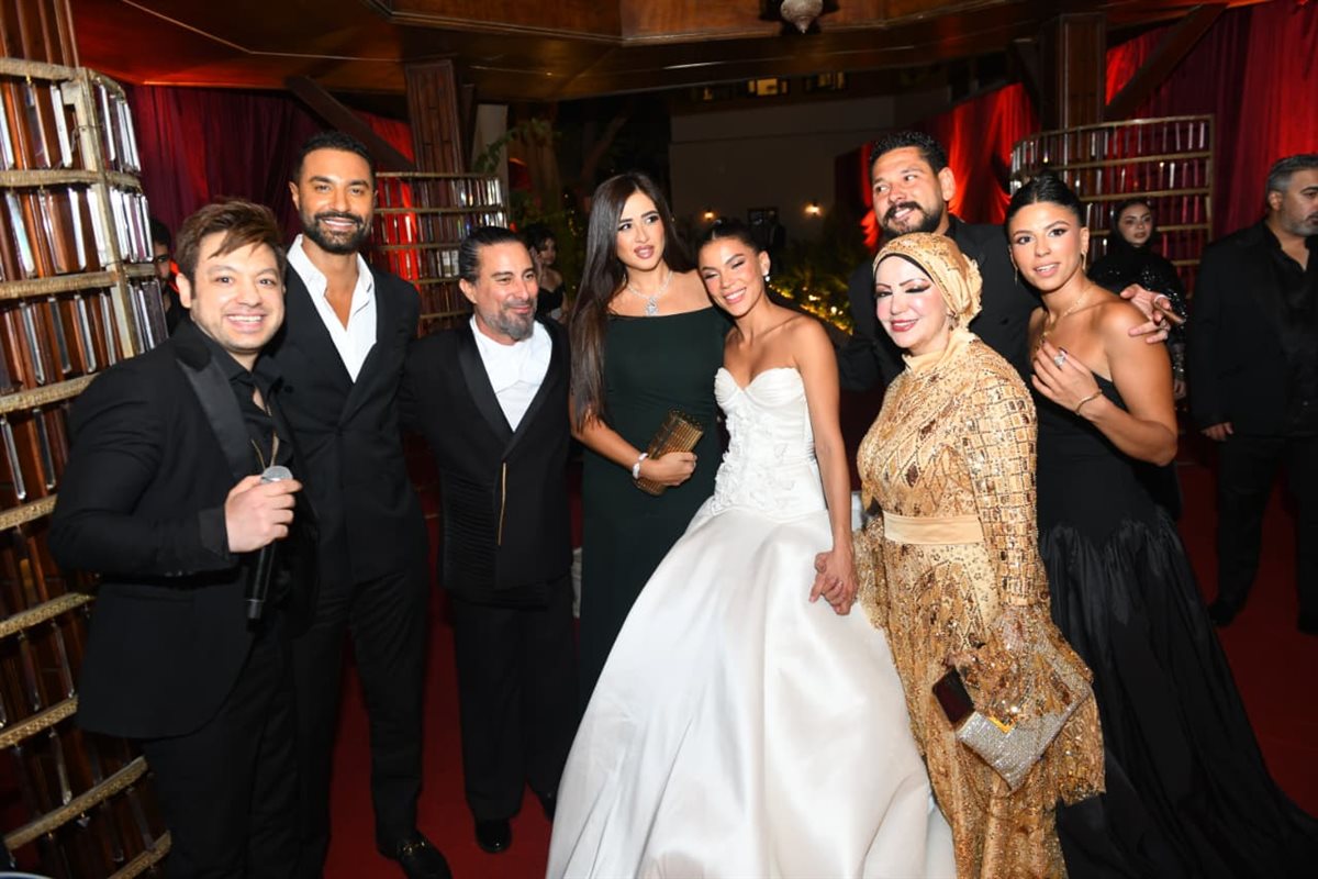 <strong>نجوم الفن في حفل زفاف المخرج هادي الباجوري وهايدي خالد</strong>