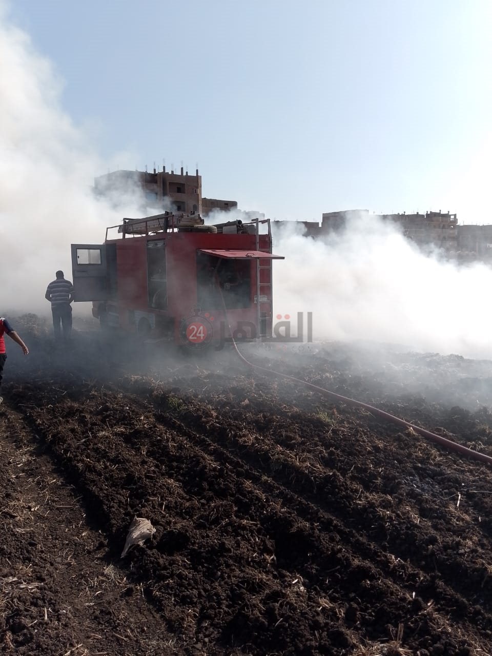 حريق بشونة قطن بأسيوط 