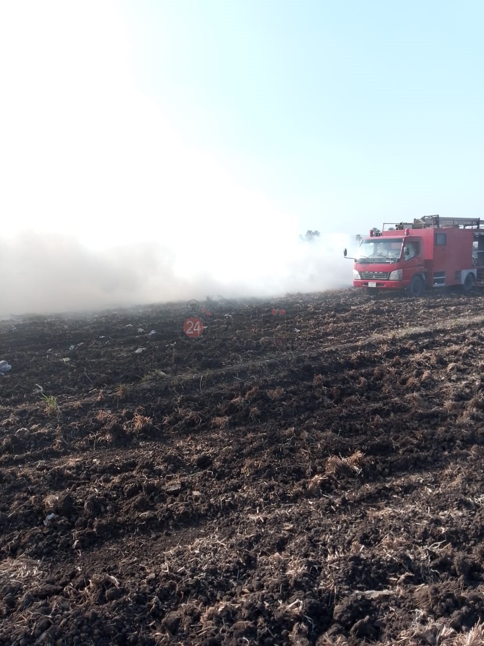 حريق بشونة قطن بأسيوط 